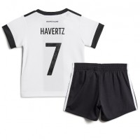Camisa de Futebol Alemanha Kai Havertz #7 Equipamento Principal Infantil Mundo 2022 Manga Curta (+ Calças curtas)